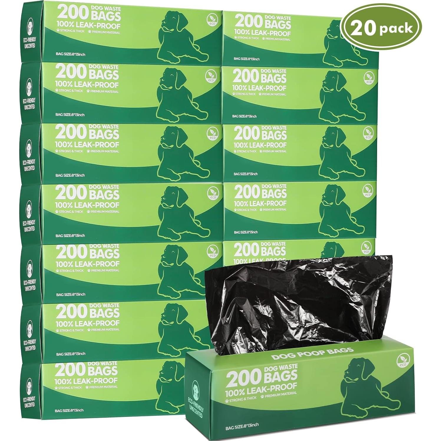 Bolsas de Desechos para Perros Sherr - 4000 Bolsas Negras