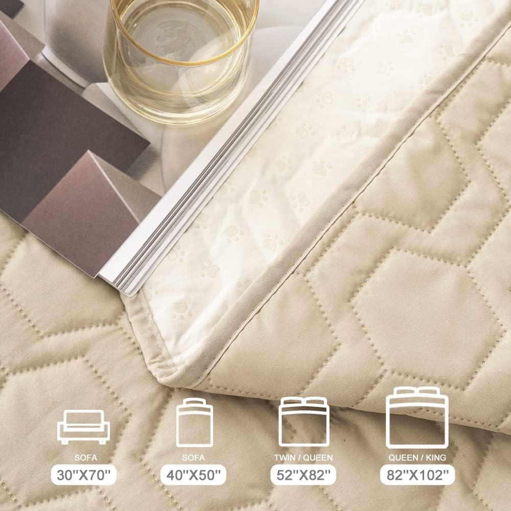 Funda de cama impermeable Tcksstex 76x178 cm Beige