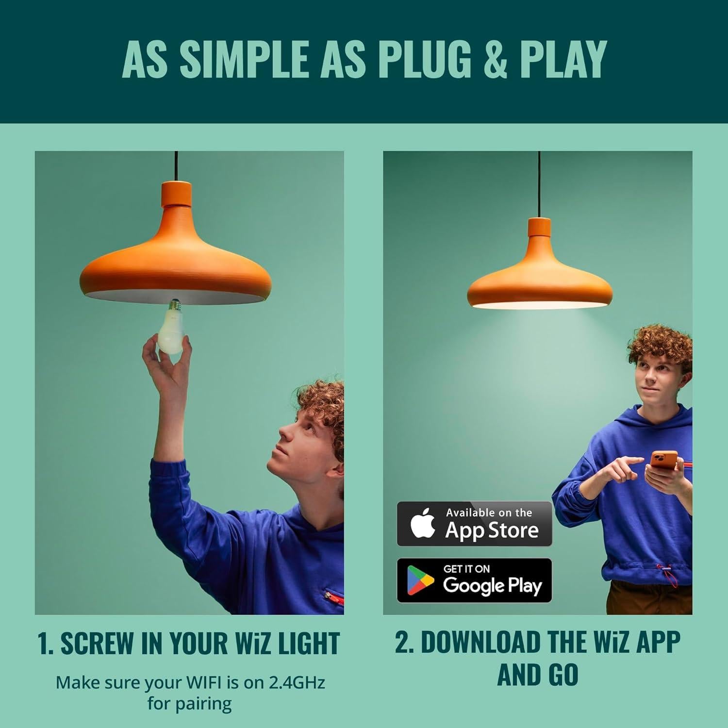 Bombilla LED Inteligente WiZ 40W B12 Multicolor - 6 Pzas