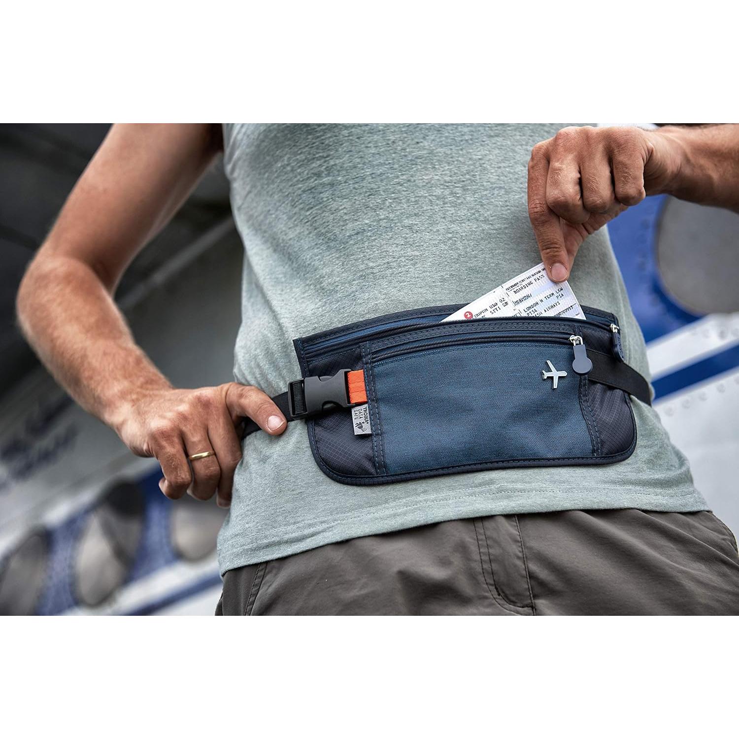 Bolsa de Cinturón Troika Original Unisex Azul 28cm