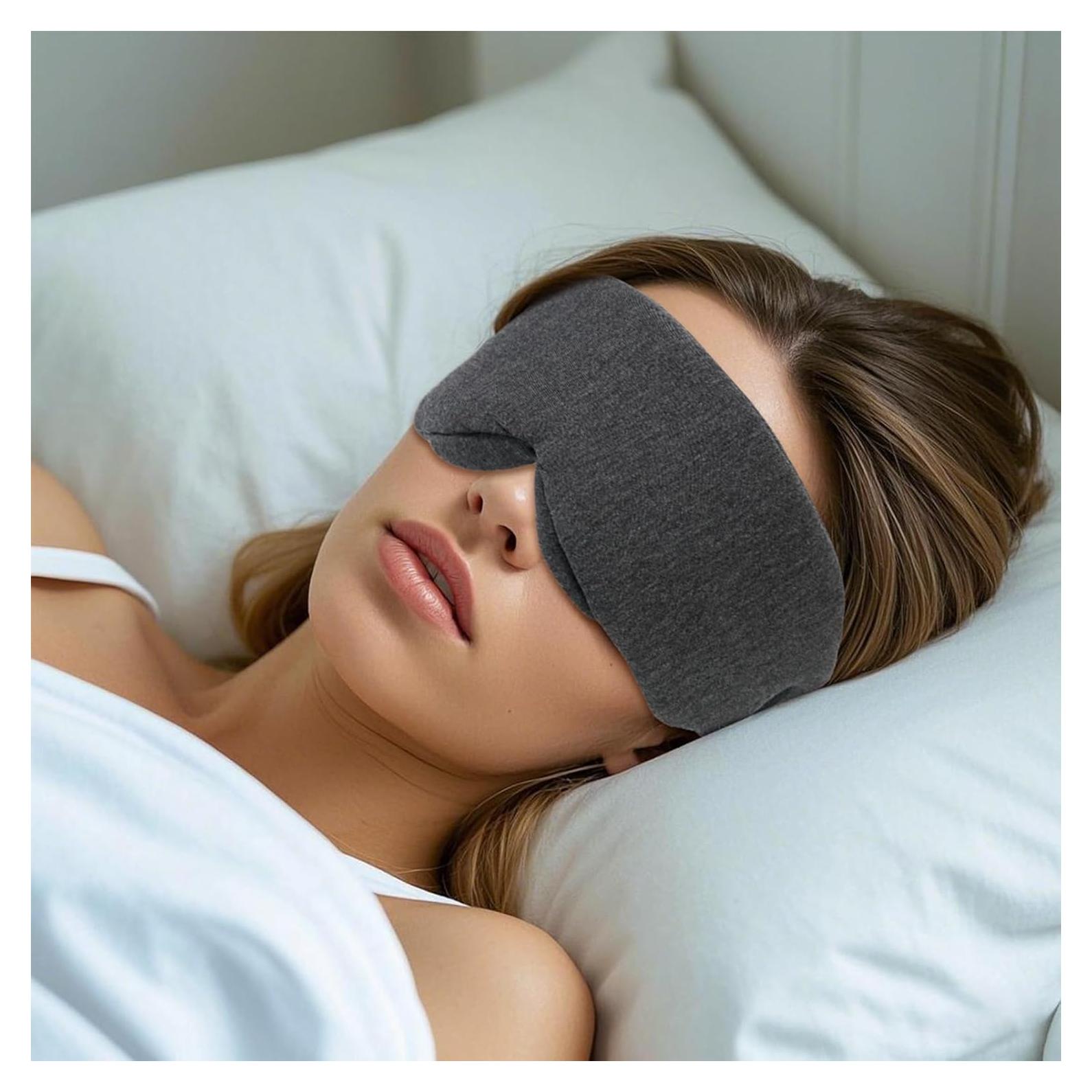 Máscara de Ojos 3D Amoselep para Sueño Profundo - Negro