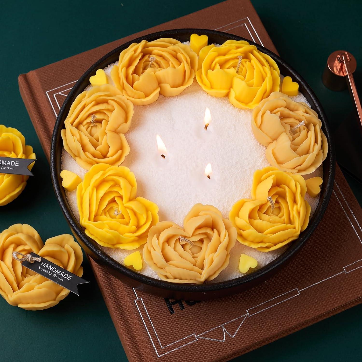 Kit de Velas DIY KDW - Moldes de Silicona Corazón 22 Piezas