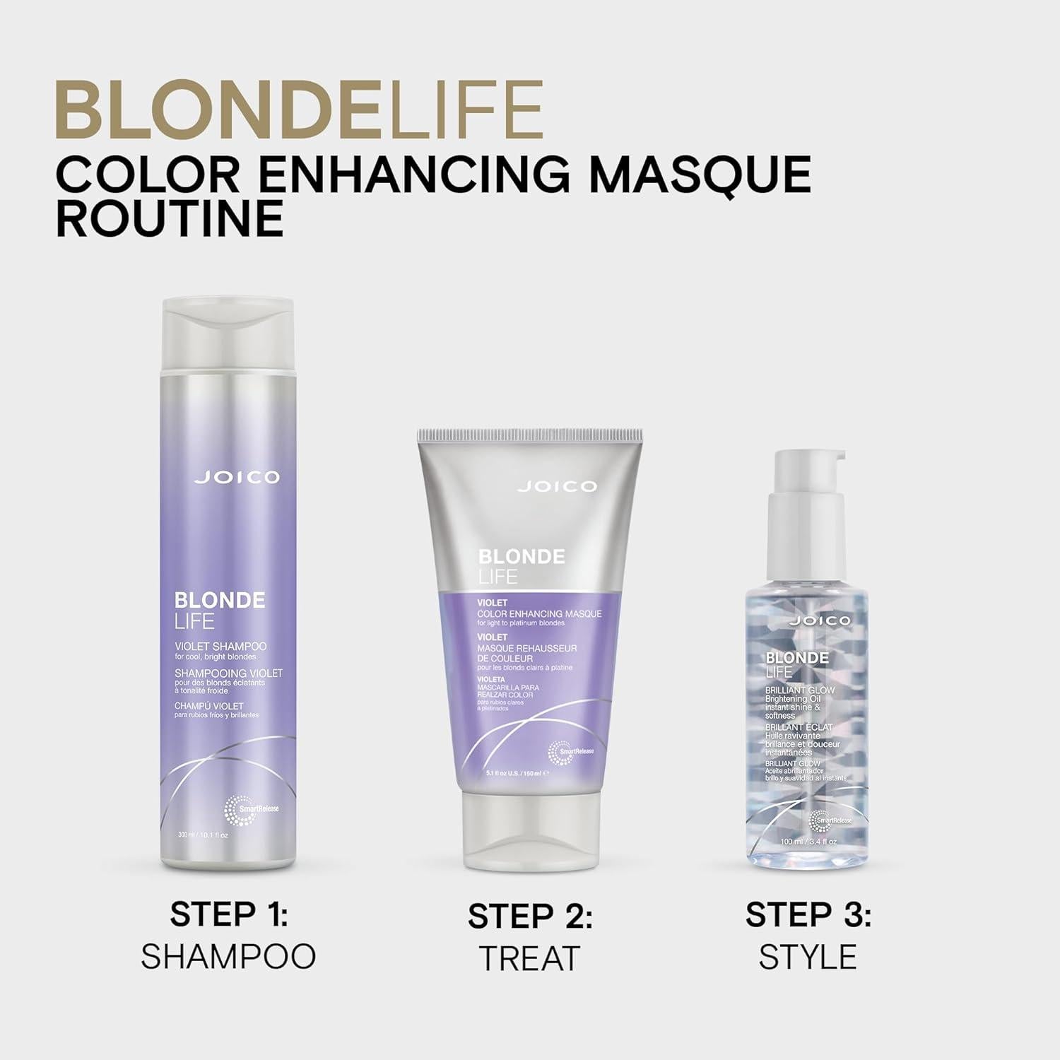 Champú Violeta Joico Blonde Life 300 ml - Neutraliza Amarillos
