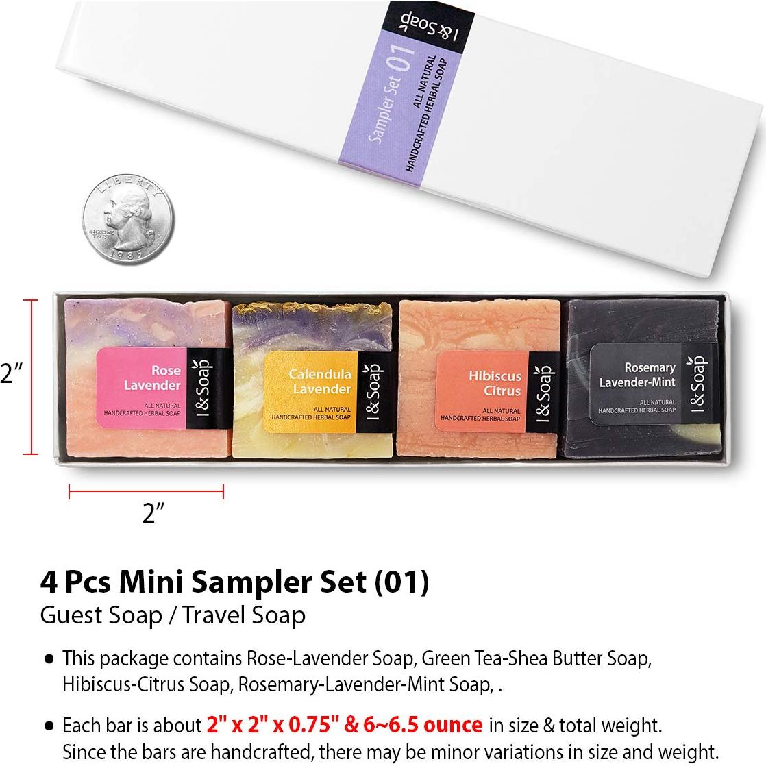 Set de Jabones Naturales I & Jabón - 4 Piezas Hecho a Mano