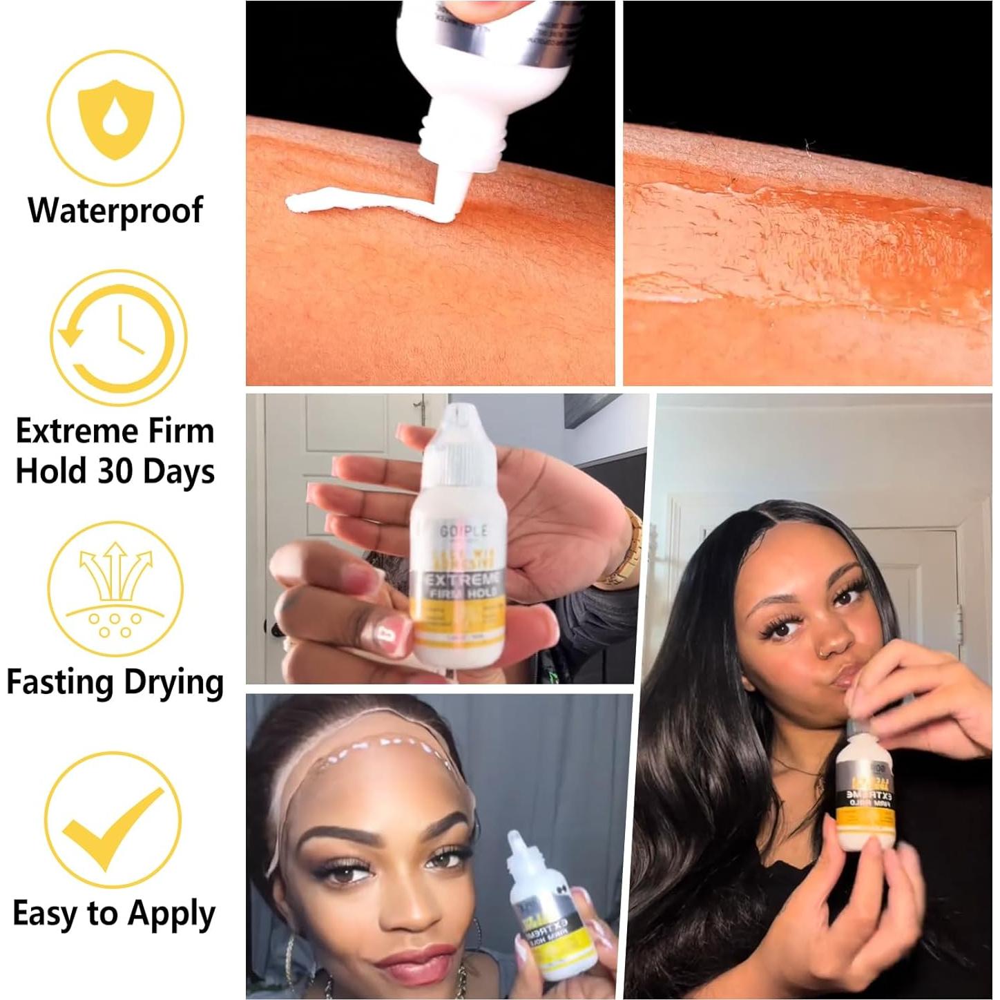 Pegamento para Pelucas de Encaje Frontal Goiple - 4PCS