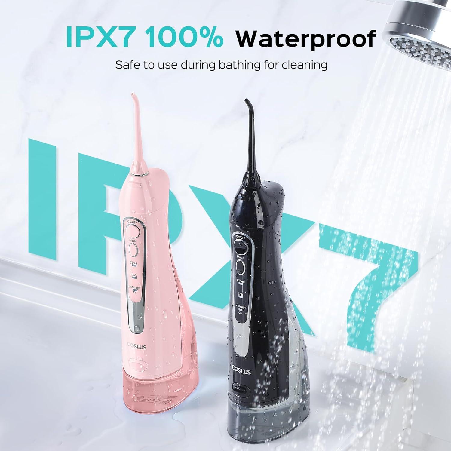 Irrigador Dental Inalámbrico COSLUS C20 - 2 Paquetes, 300ml