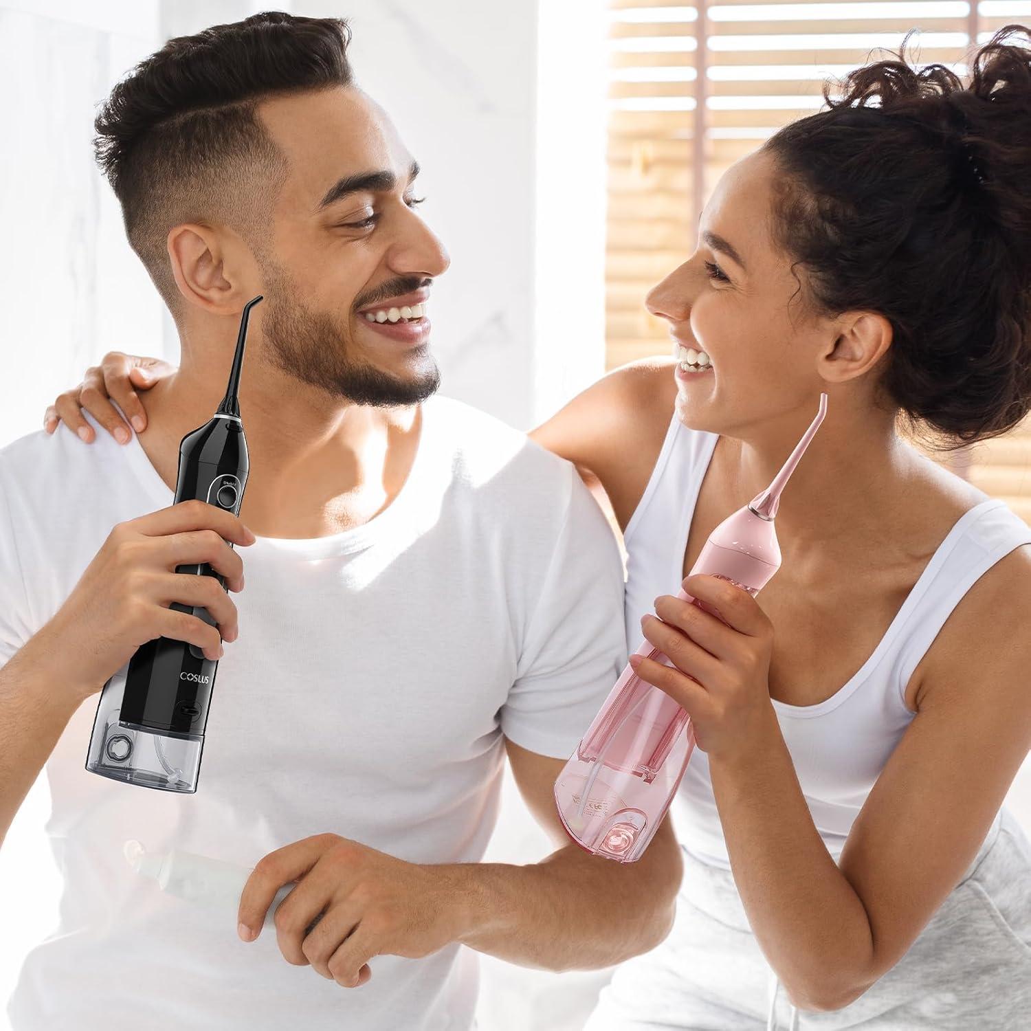 Irrigador Dental Inalámbrico COSLUS C20 - 2 Paquetes, 300ml