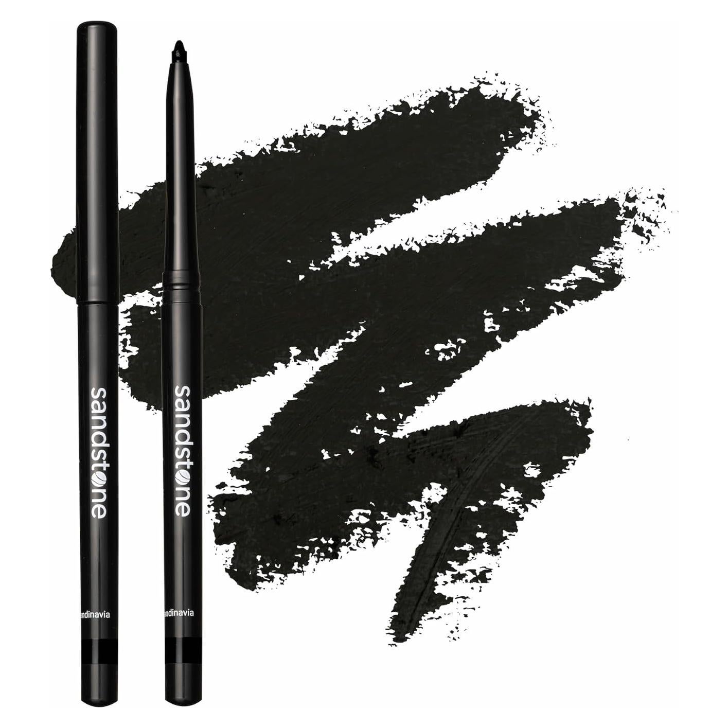 Eyeliner Impermeable Vegano Sandstone - Hipoalergénico Negro
