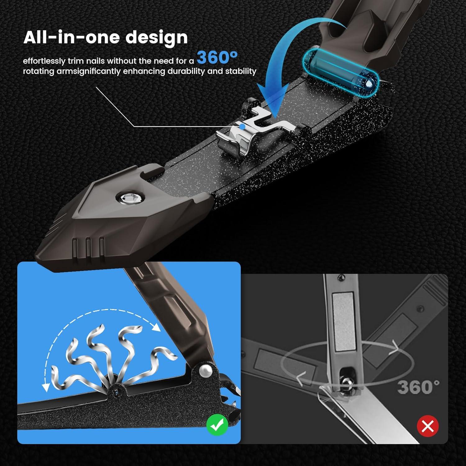 Cortauñas Profesional INXEN con Recogedor - 2 Paquete