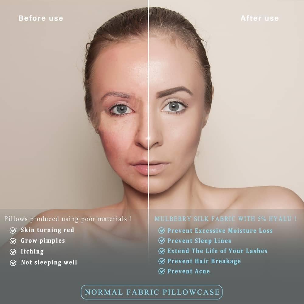 Funda de Almohada de Seda PeekSleek Rey 100% Pura 22 Momme Gris