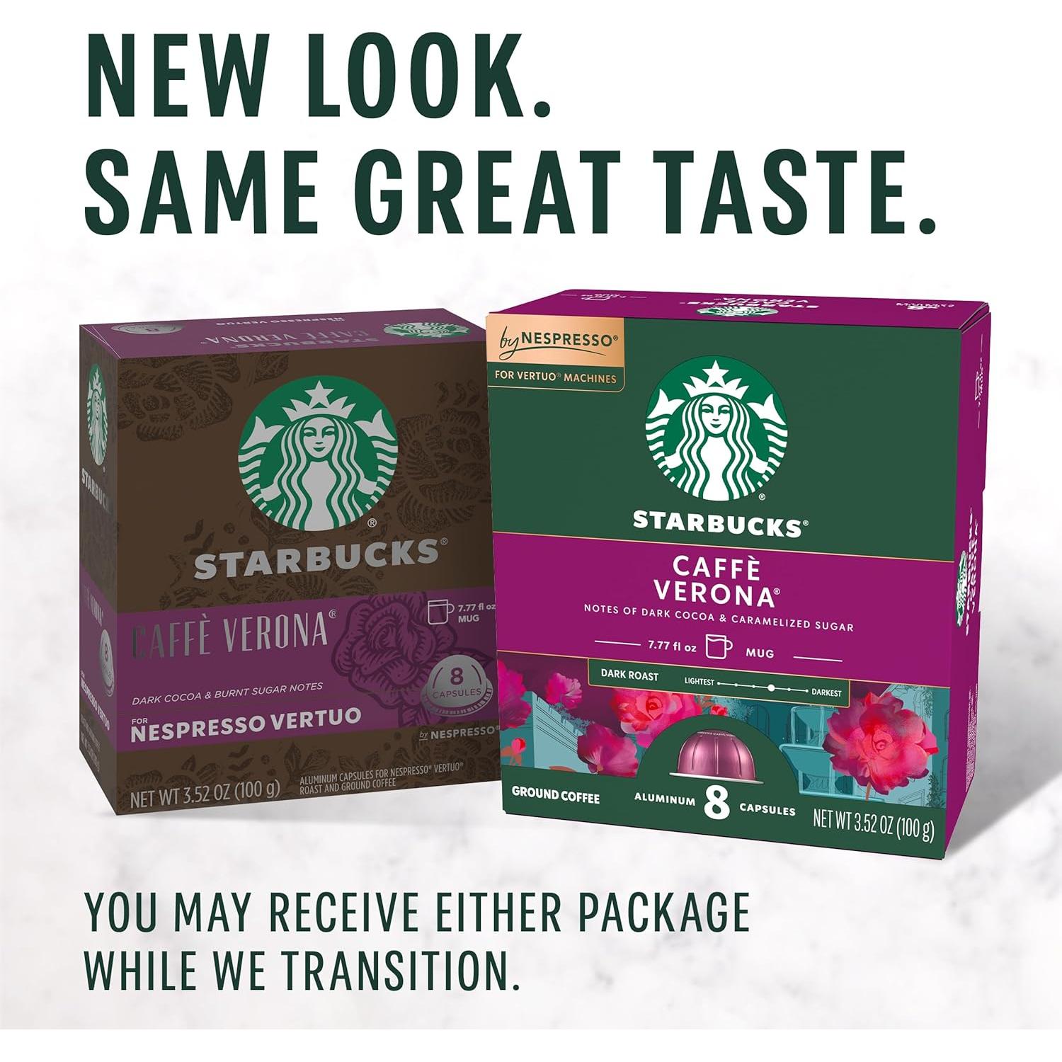 Cápsulas de Café Starbucks Verona para Nespresso Vertuo - 32 Unidades