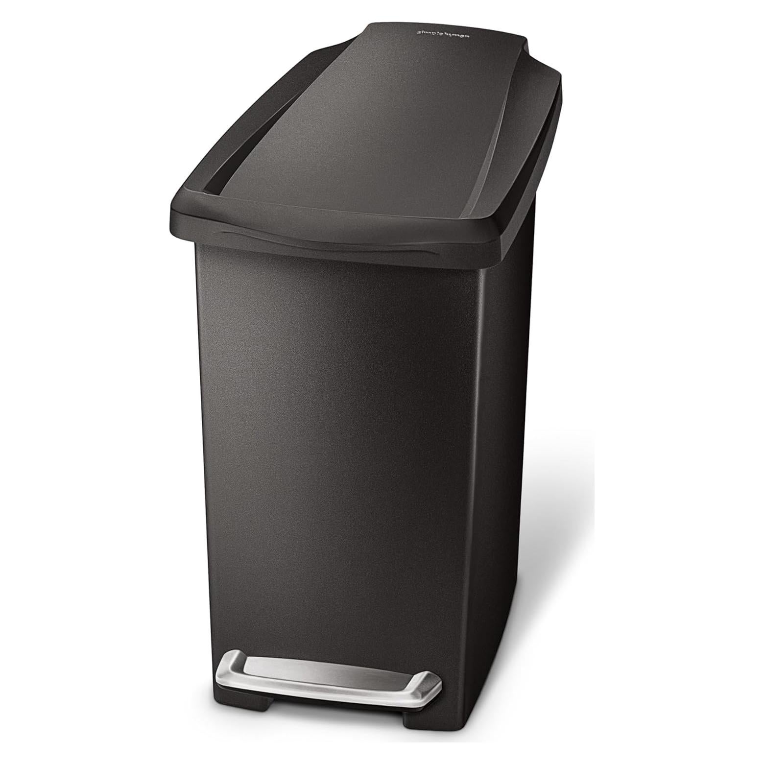 Basurero Compacto 10 Litros simplehuman Negro con Pedal