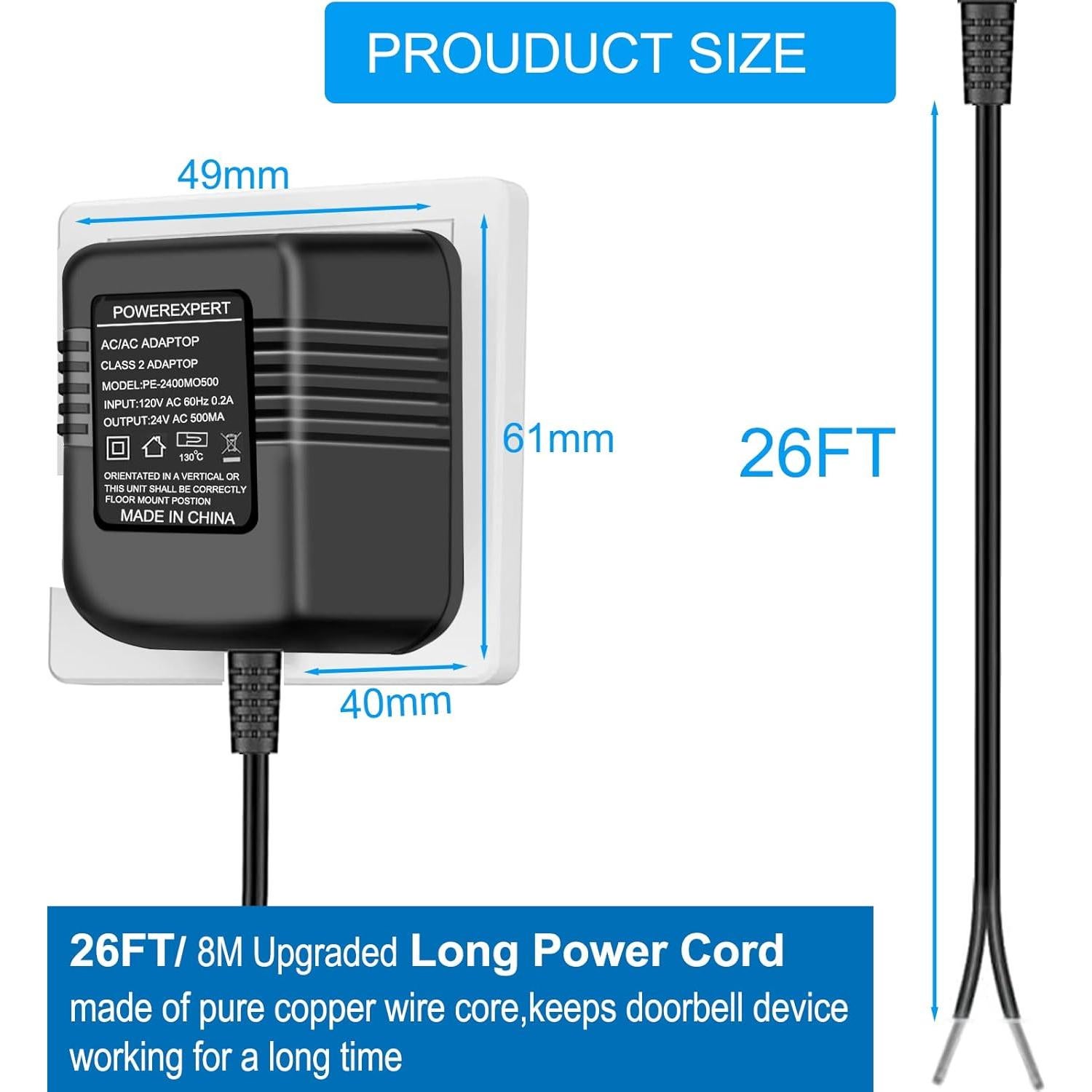 Transformador 24V ATUOE para Timbres y Termostatos Inteligentes