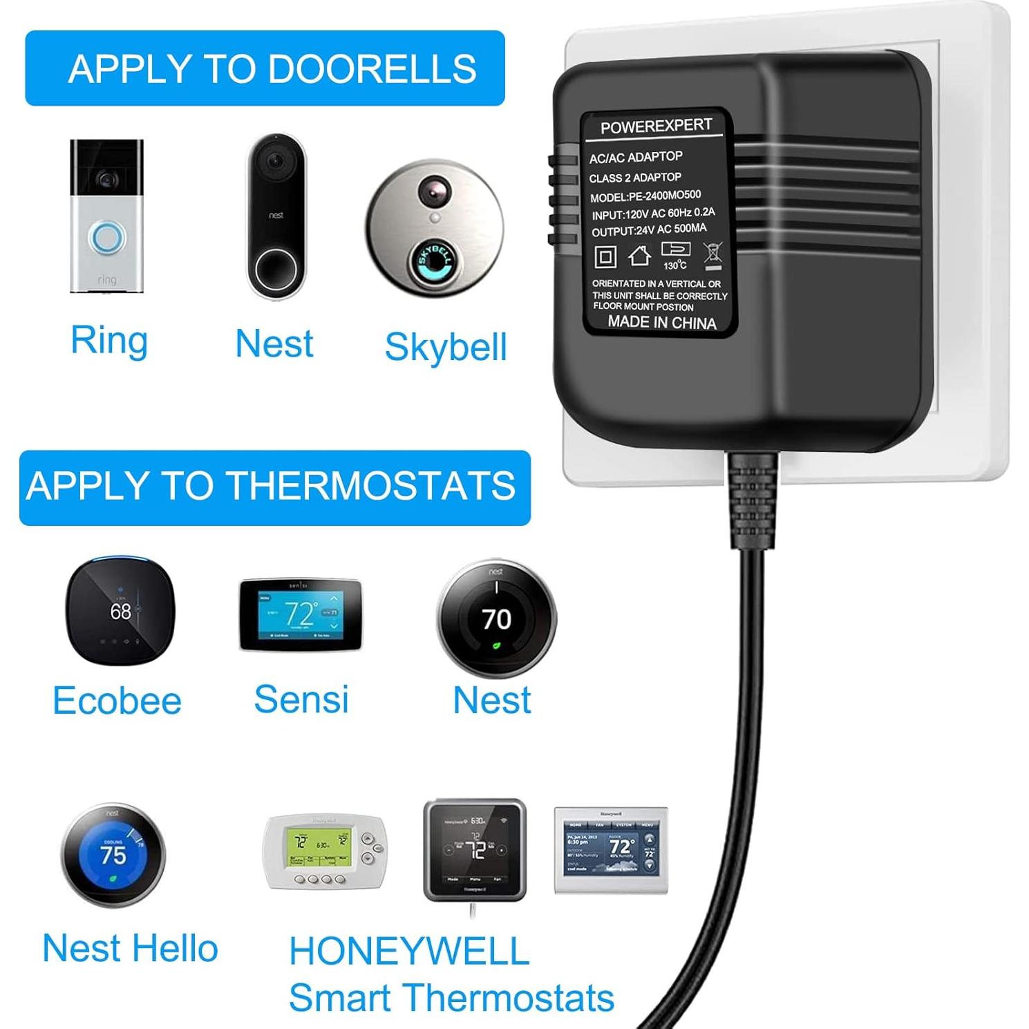Transformador 24V ATUOE para Timbres y Termostatos Inteligentes