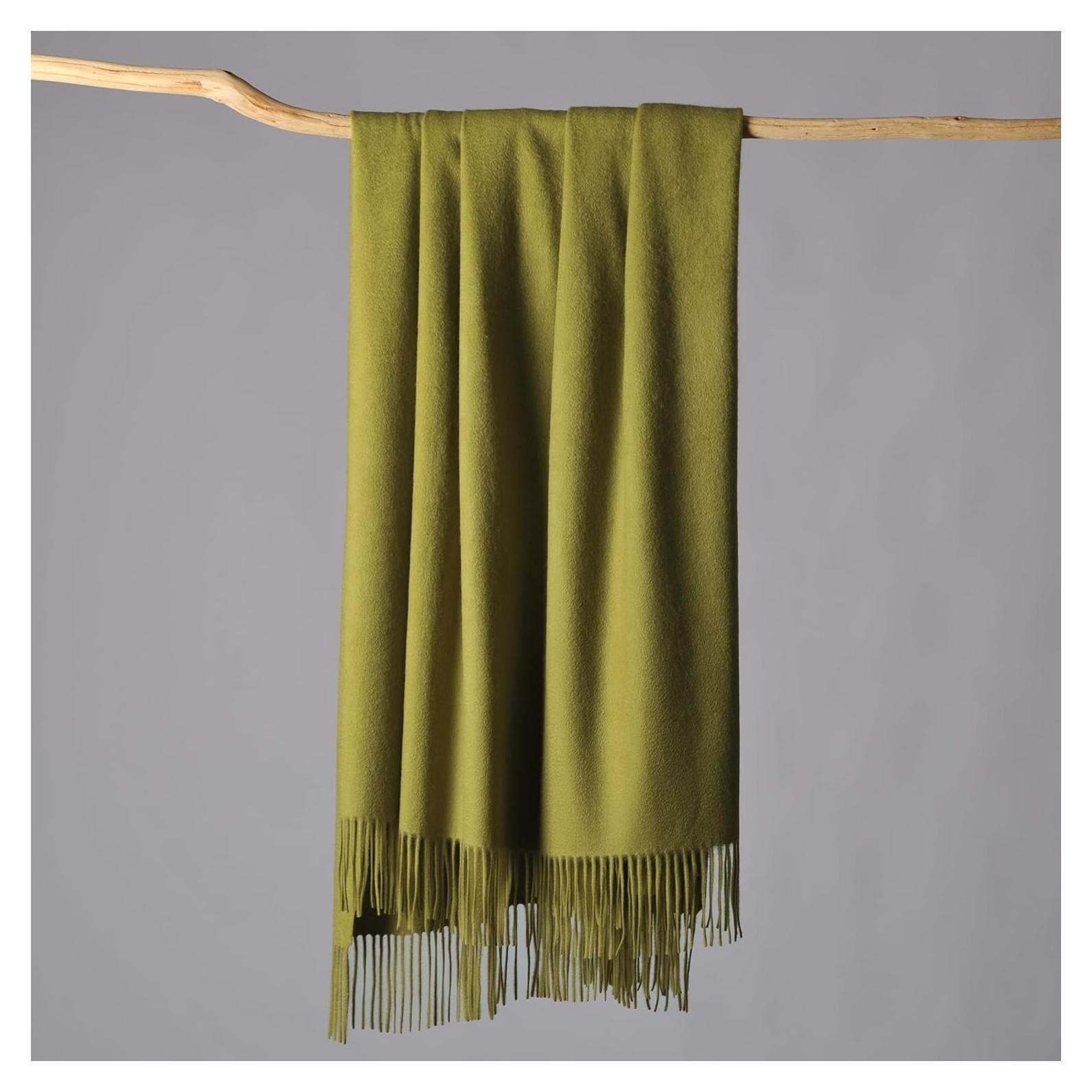 Manta de Cachemira Premium Cuddle Dreams Verde Bambu 127x185cm