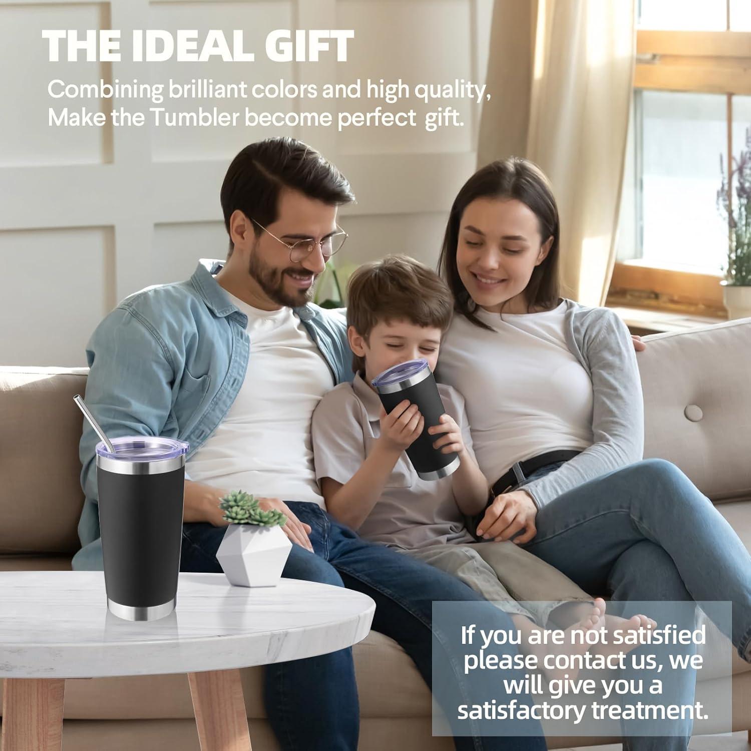 Vaso Aislado de Acero Inoxidable Volhoply 20oz Negro con Tapa