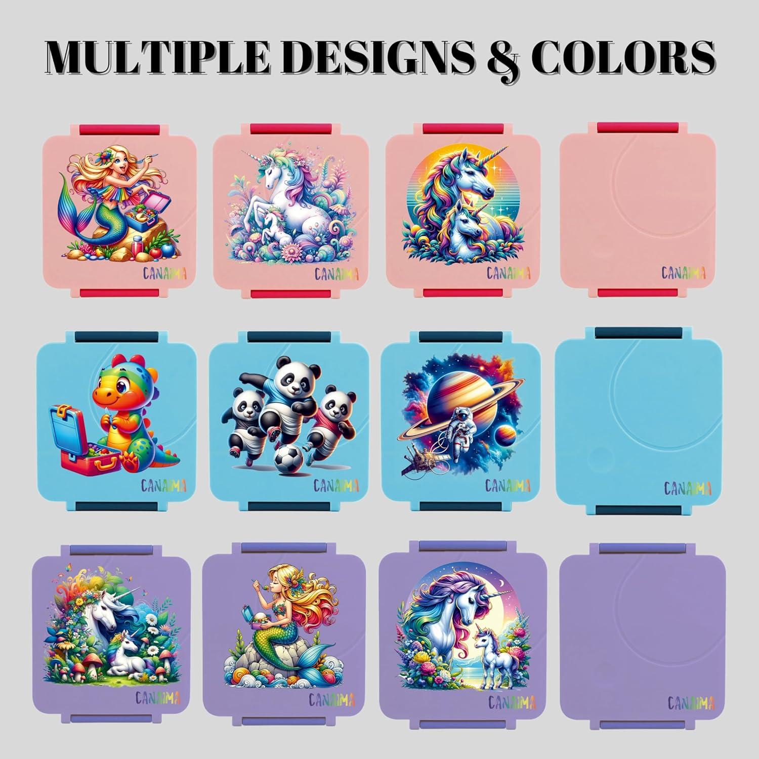 Caja Bento CANAIMA Rosa Unicornio 1600ml Apta Microondas