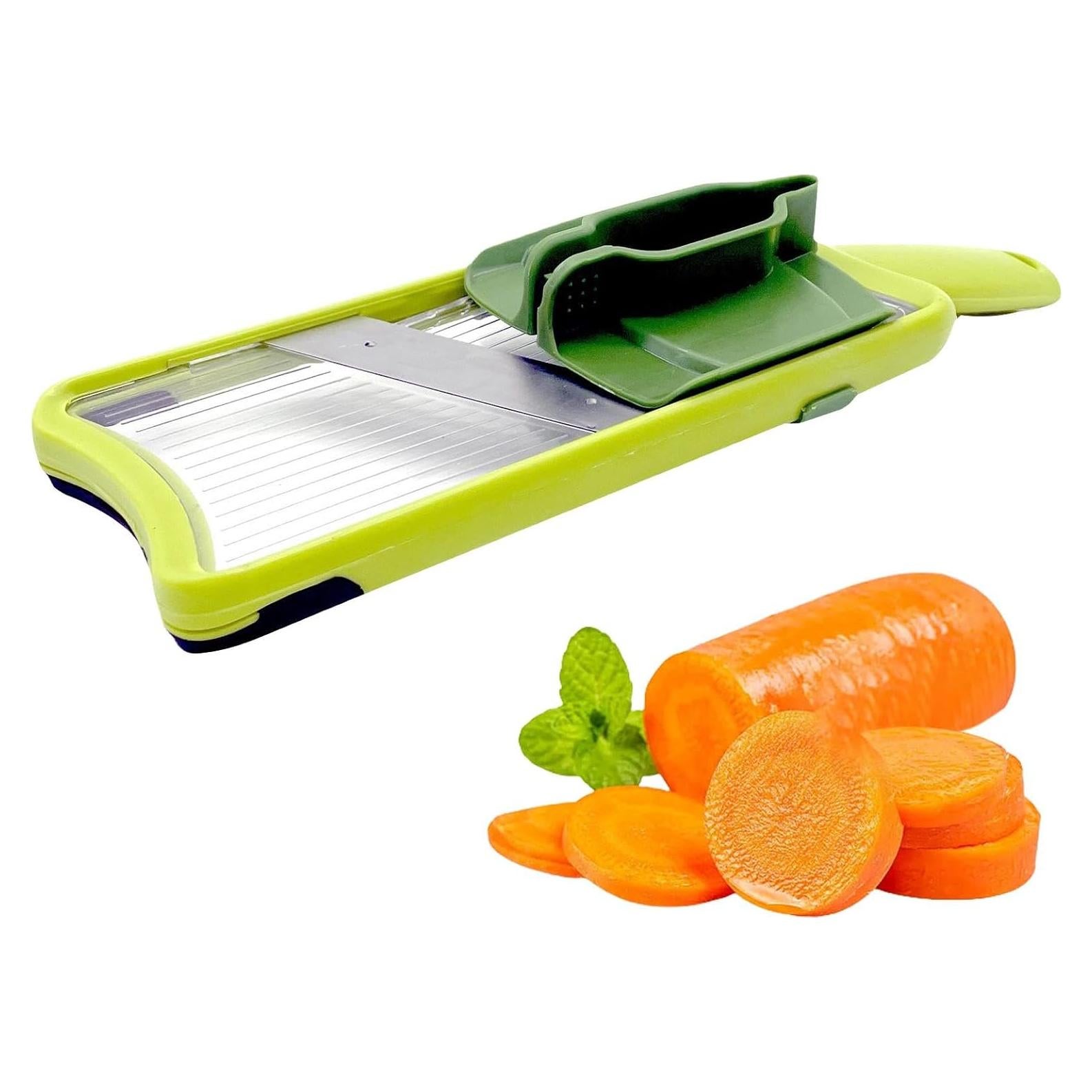 Mandolina de Mano CALIDAKA Verde Ajustable para Verduras