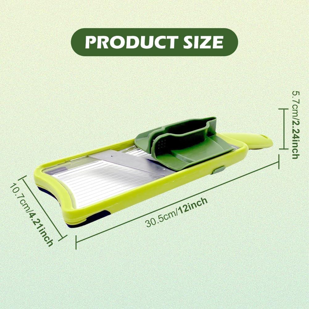 Mandolina de Mano CALIDAKA Verde Ajustable para Verduras