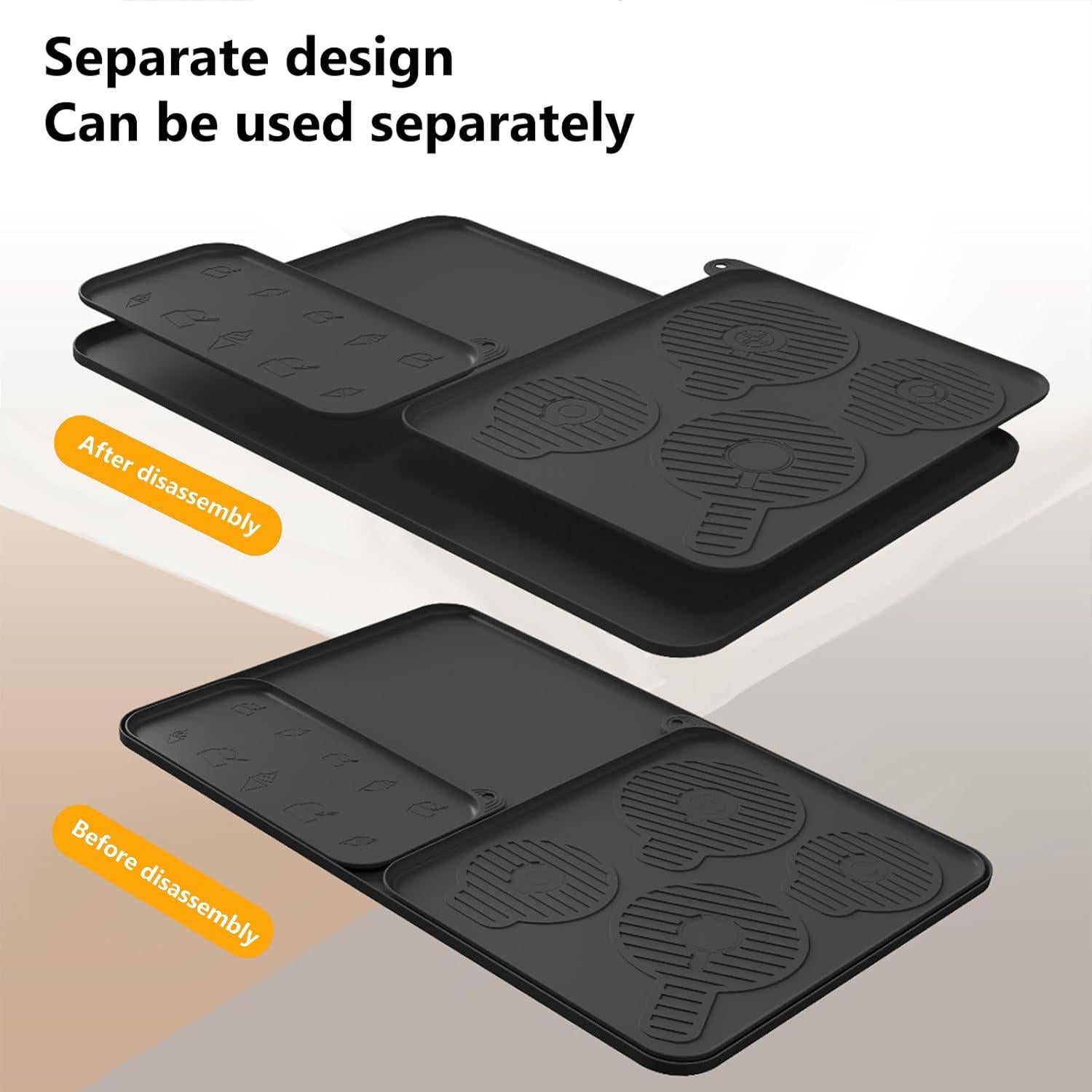 Paquete de 3 Tapetes de Silicona Antideslizantes Kangbo para Ninja Creami