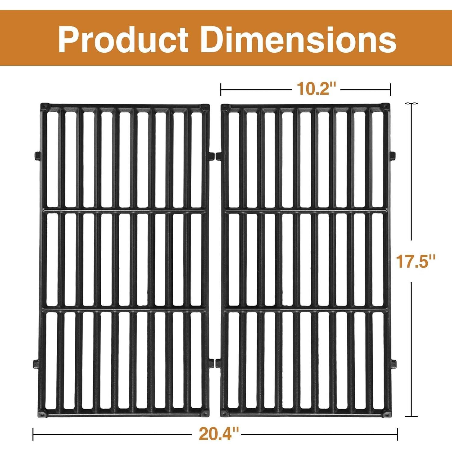 Repuestos Parrillas Weber Spirit I y II 200 - Hierro Fundido - 2 Pzas