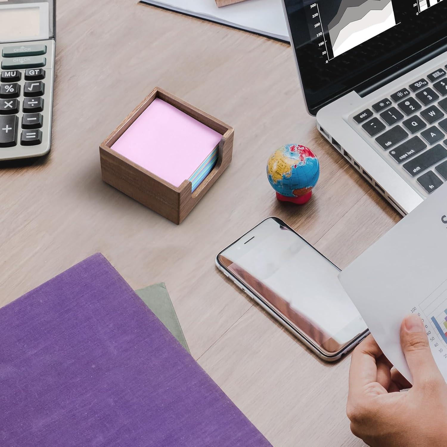 Soporte para Notas Adhesivas de Madera Acacia Bivvclaz 8.89x5.18cm