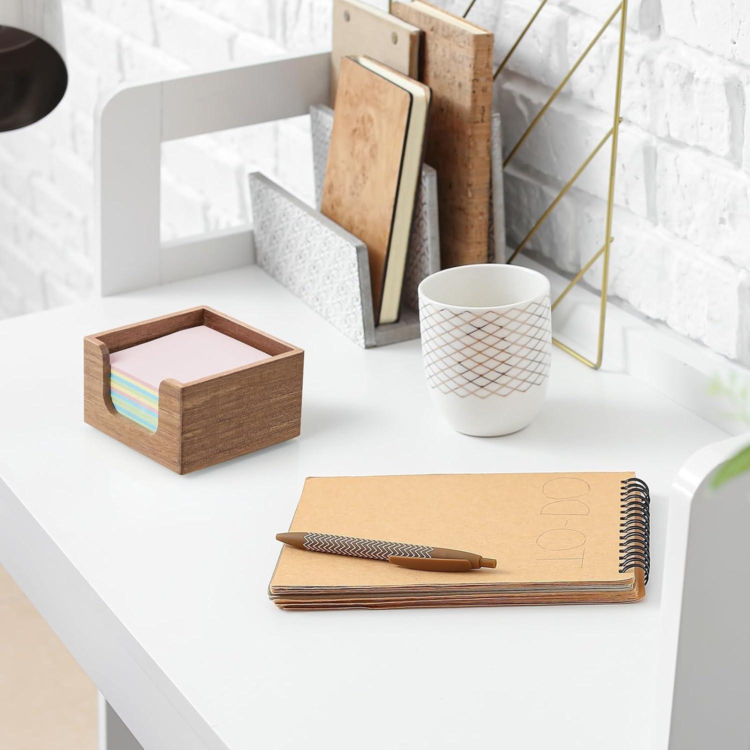 Soporte para Notas Adhesivas de Madera Acacia Bivvclaz 8.89x5.18cm