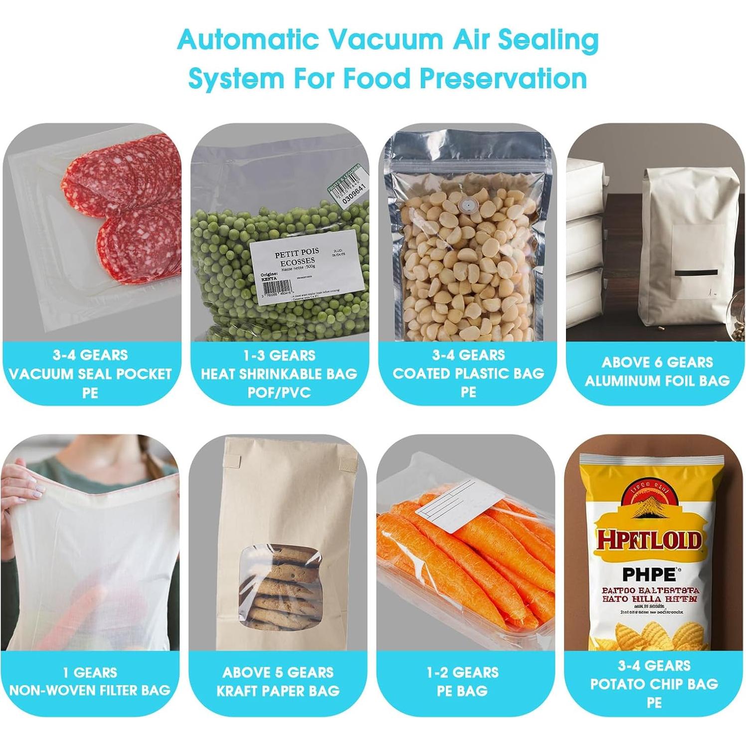 Sellador de Bolsas de Calor Manual METRONIC 8" Negro 300W