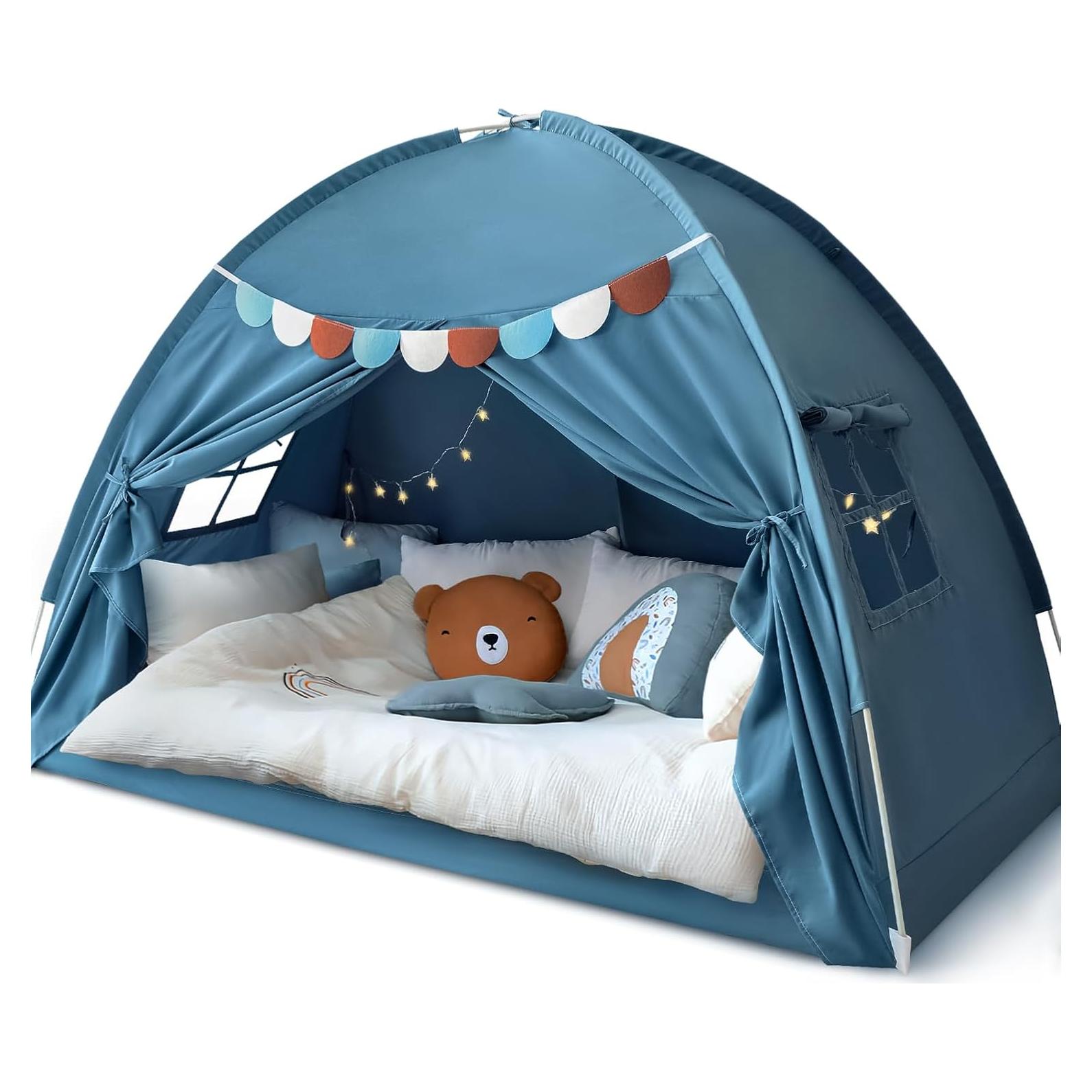 Carpa de Cama Twin Razee para Niños - Color Jean Azul