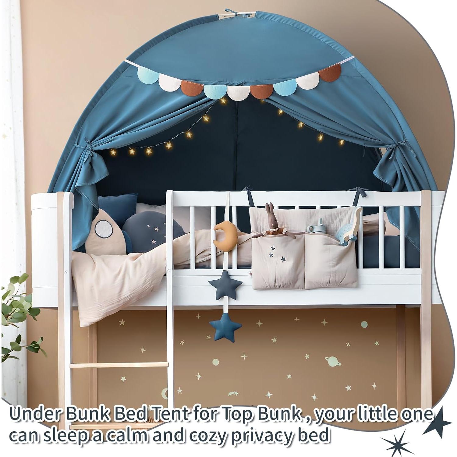 Carpa de Cama Twin Razee para Niños - Color Jean Azul