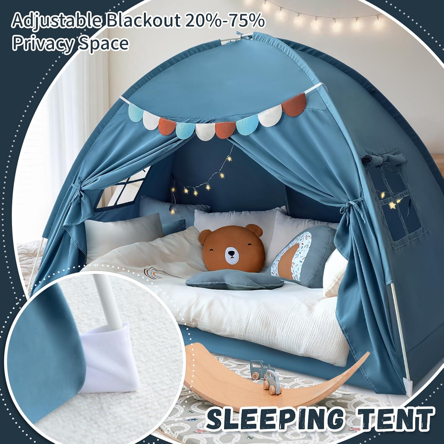 Carpa de Cama Twin Razee para Niños - Color Jean Azul