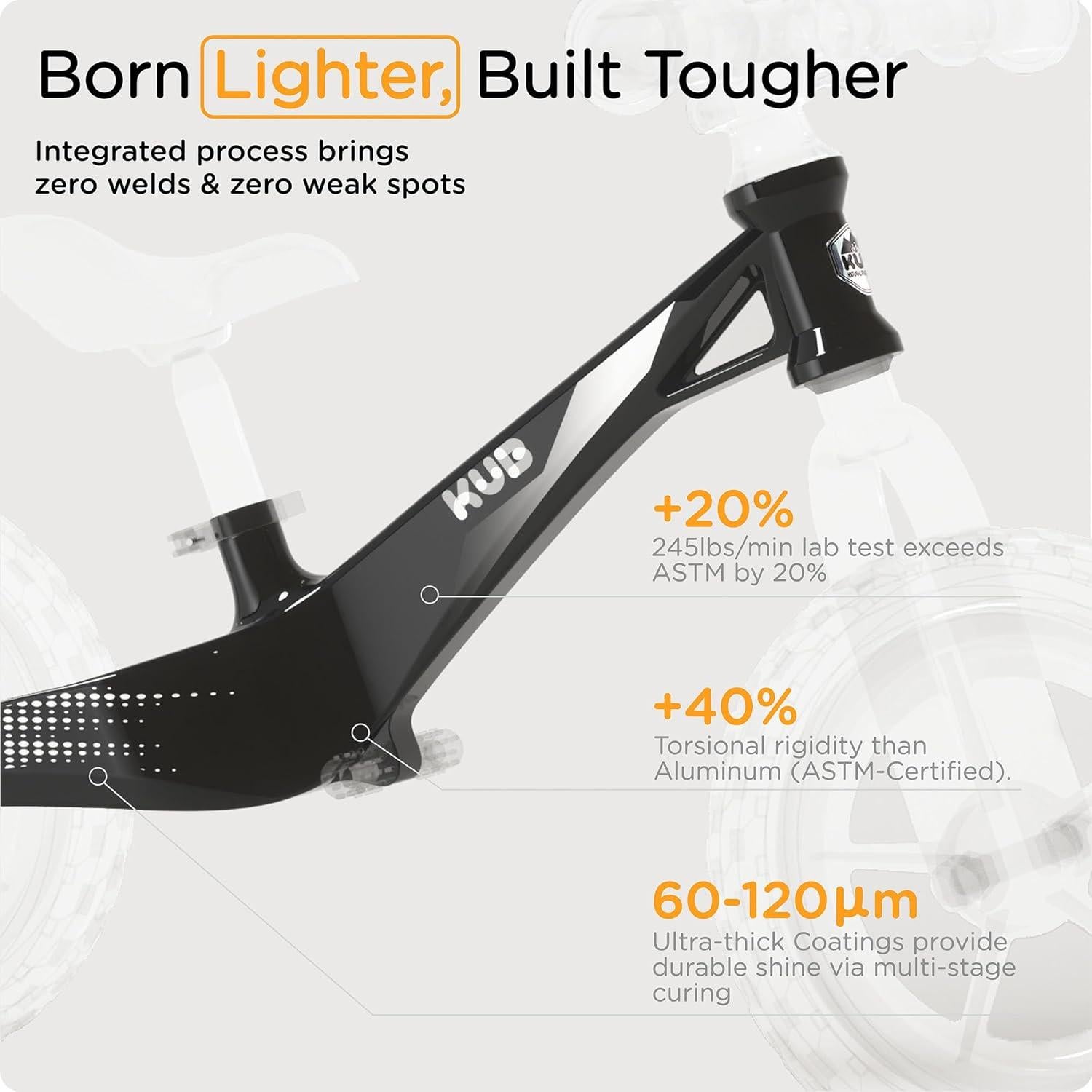 Bicicleta de Equilibrio KÜB para Niños 3-5 Años, 12" Ruedas