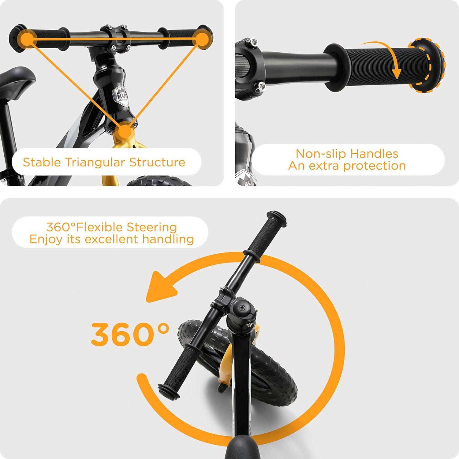 Bicicleta de Equilibrio KÜB para Niños 3-5 Años, 12" Ruedas