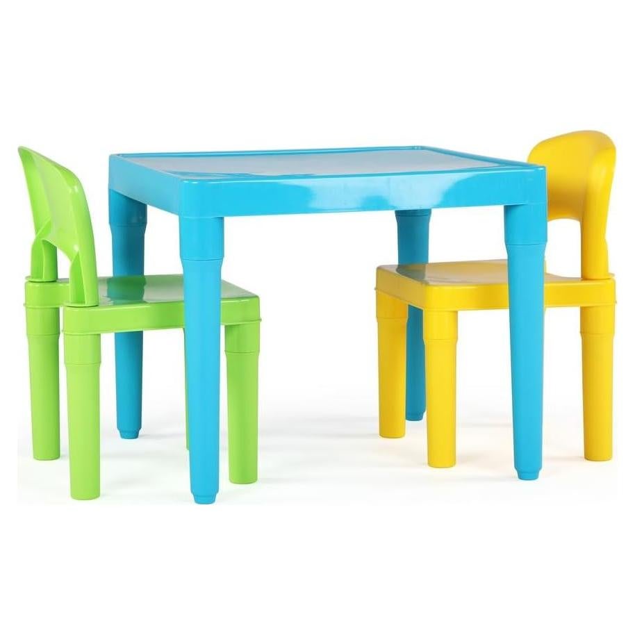 Conjunto de Mesa y 2 Sillas Humble Crew Kids - Mesa Aqua