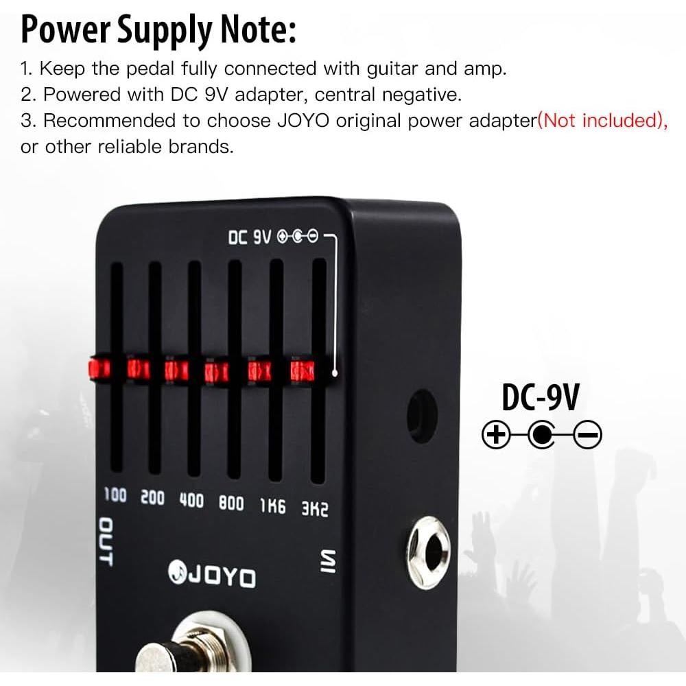 Pedal Ecualizador JOYO JF-11 de 6 Bandas para Guitarra