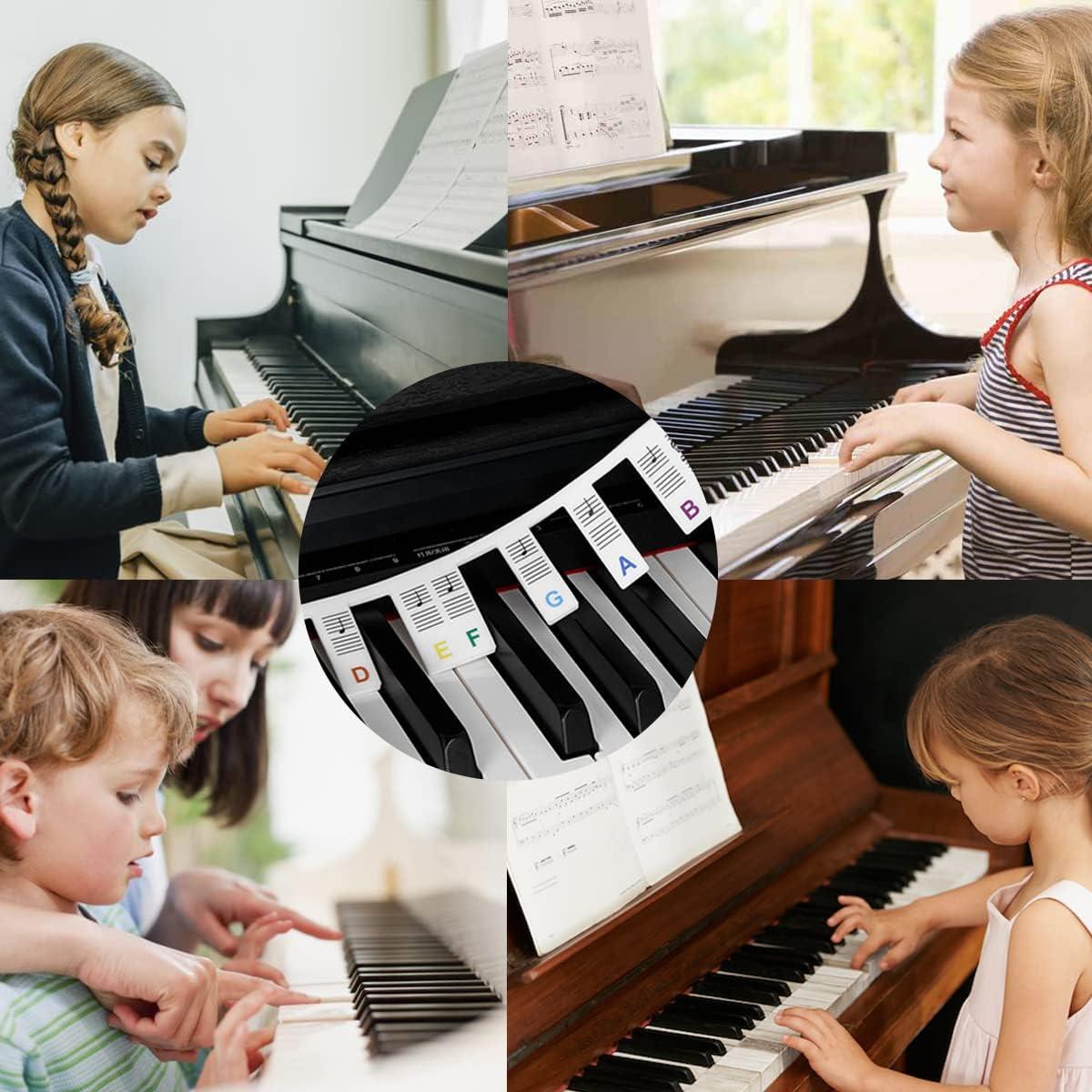 Etiquetas de Notas para Teclado de Piano Removibles 88 Teclas