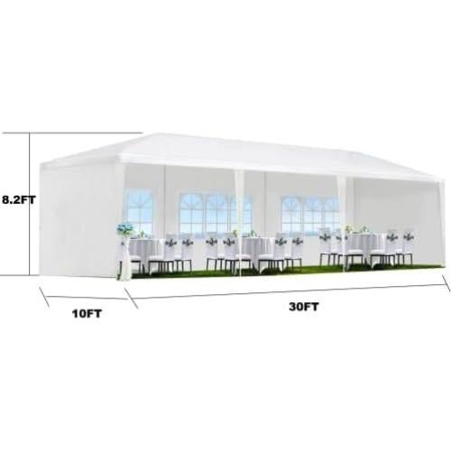 Carpa de Fiesta Exterior Gazebo EliteZ 10x9m con 8 Paredes Removibles