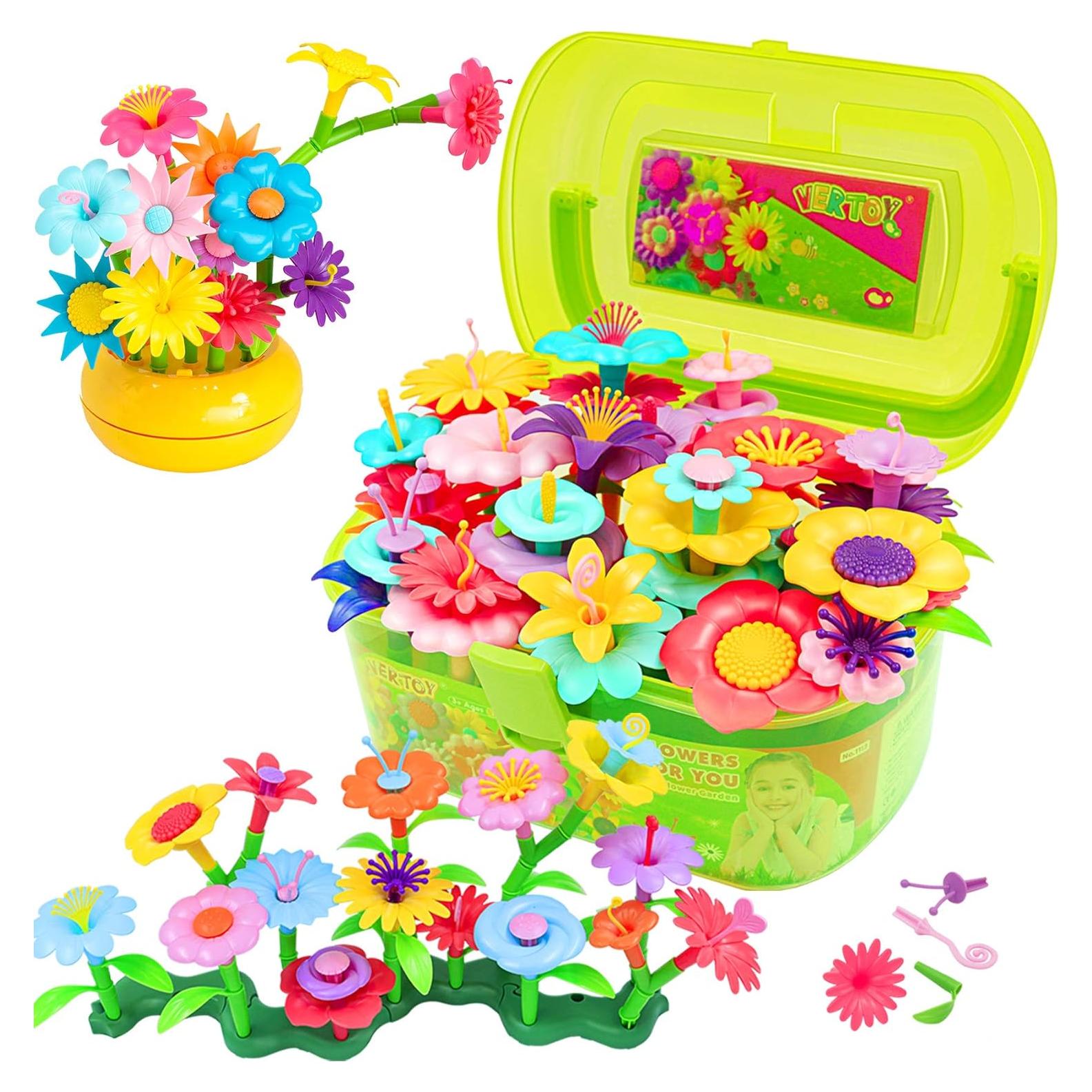 Juego de Construcción Jardín de Flores VERTOY 143 Piezas