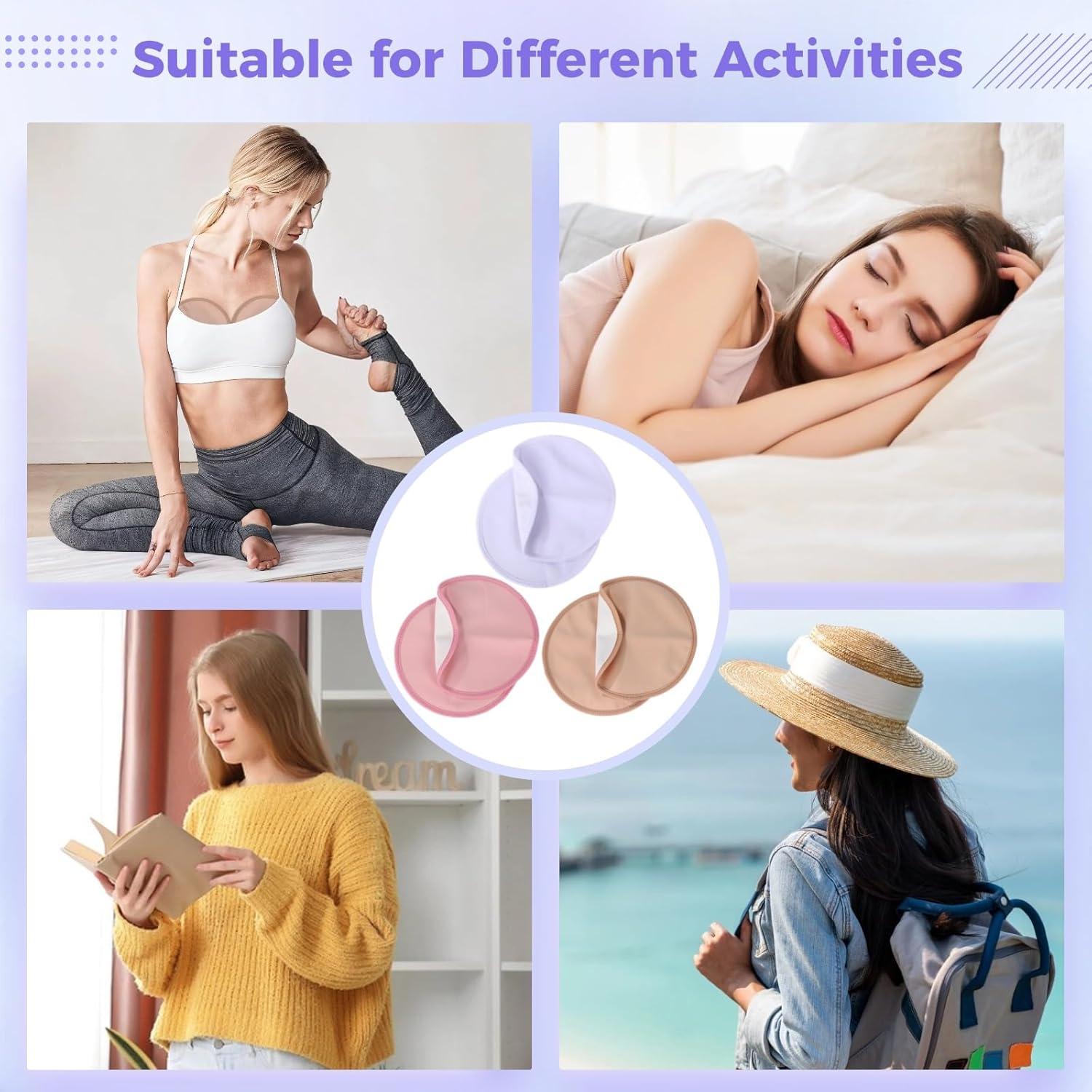 6 Almohadillas Reutilizables de Aceite de Ricino Orgánico - Algodón