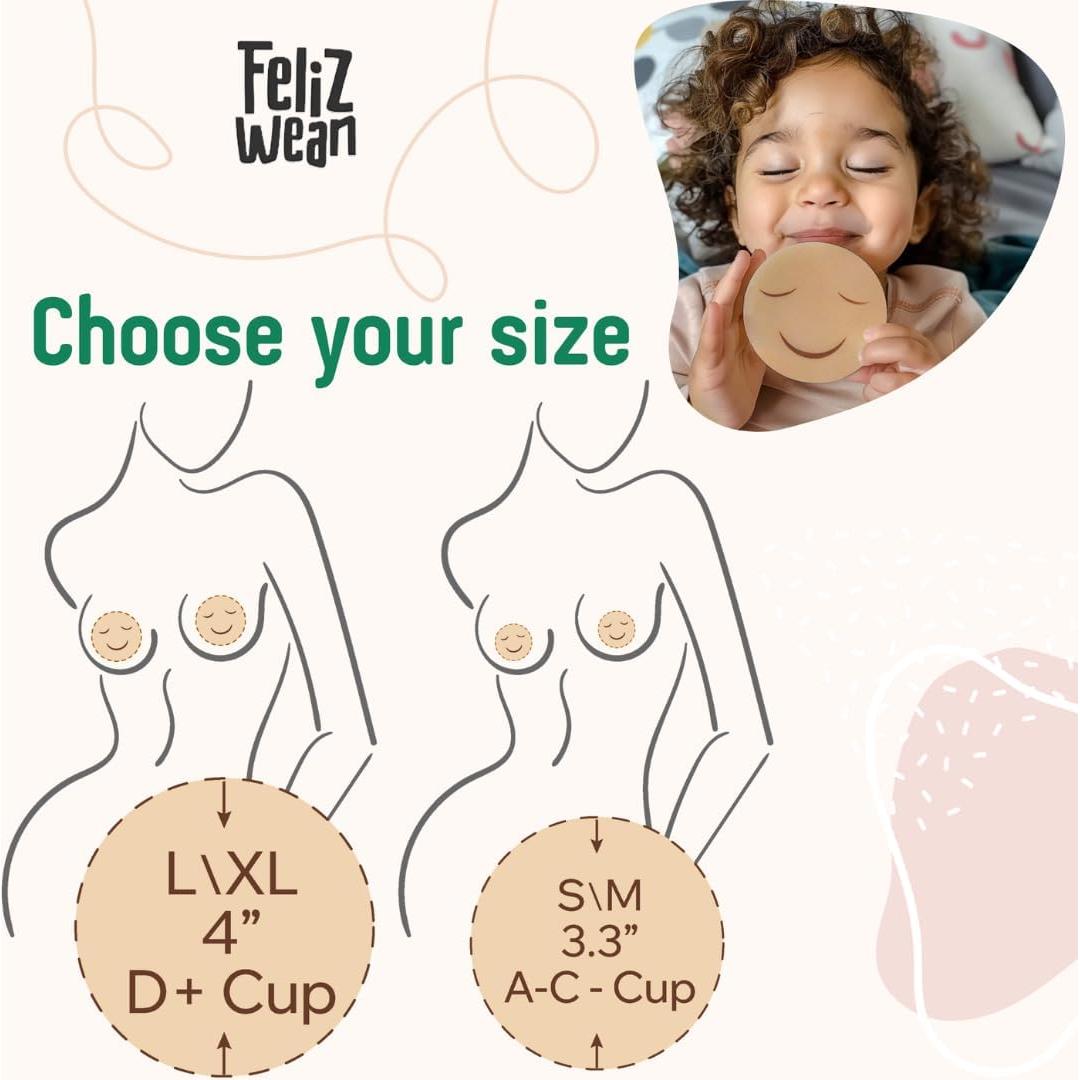 Cubiertas de pezón reutilizables Feliz Wean - Destete suave