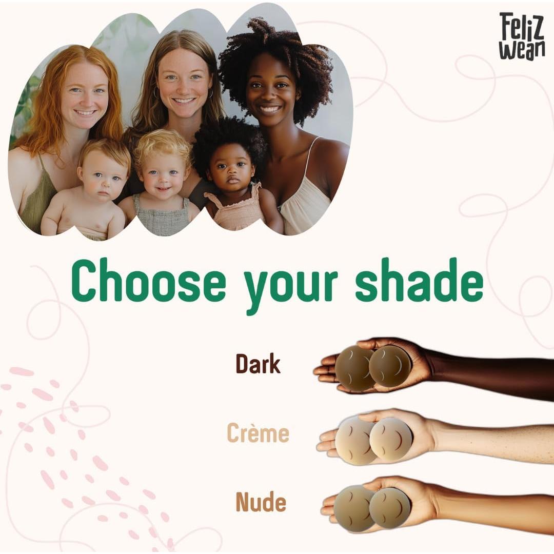 Cubiertas de pezón reutilizables Feliz Wean - Destete suave