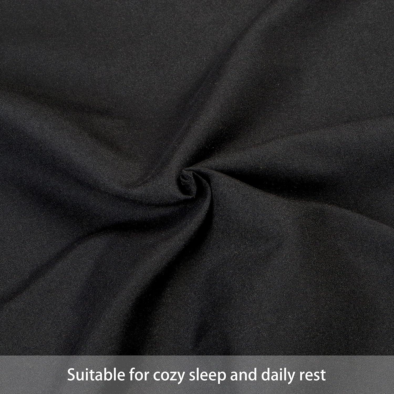 FLXXIE 2 Fundas de Almohada Microfibra Niños 14x20 cm Negro