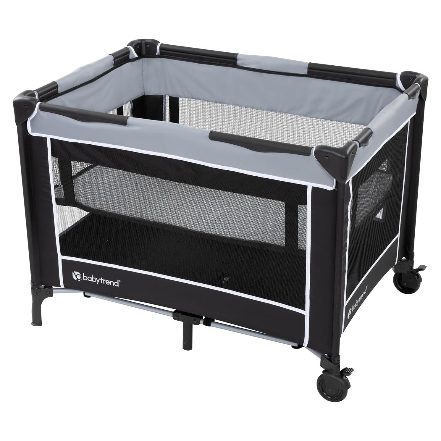 Cuna portátil Baby Trend Gris Estrellado con moisés removible