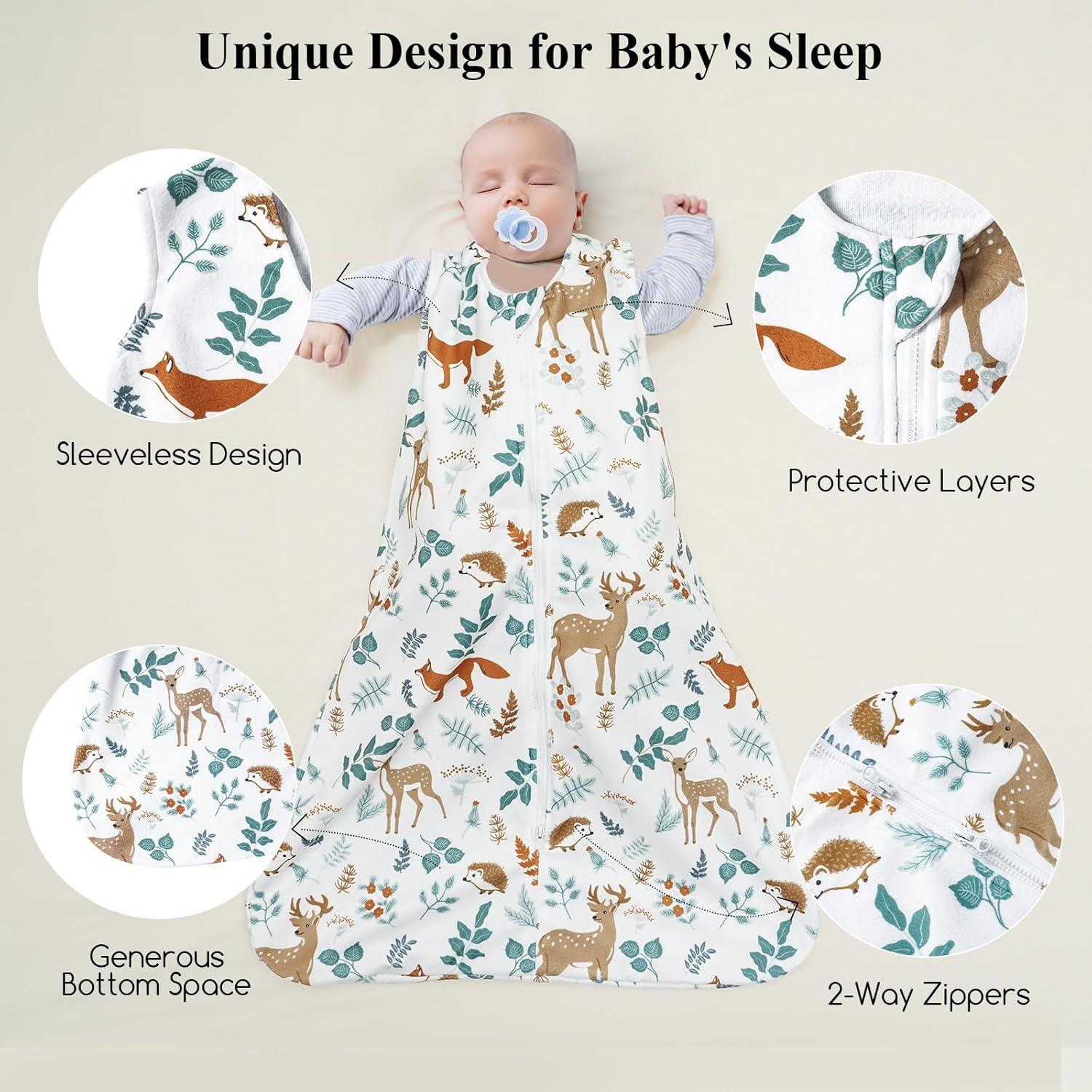 Sacos de Dormir Microforro David's Kids 0-6 Meses Bosque