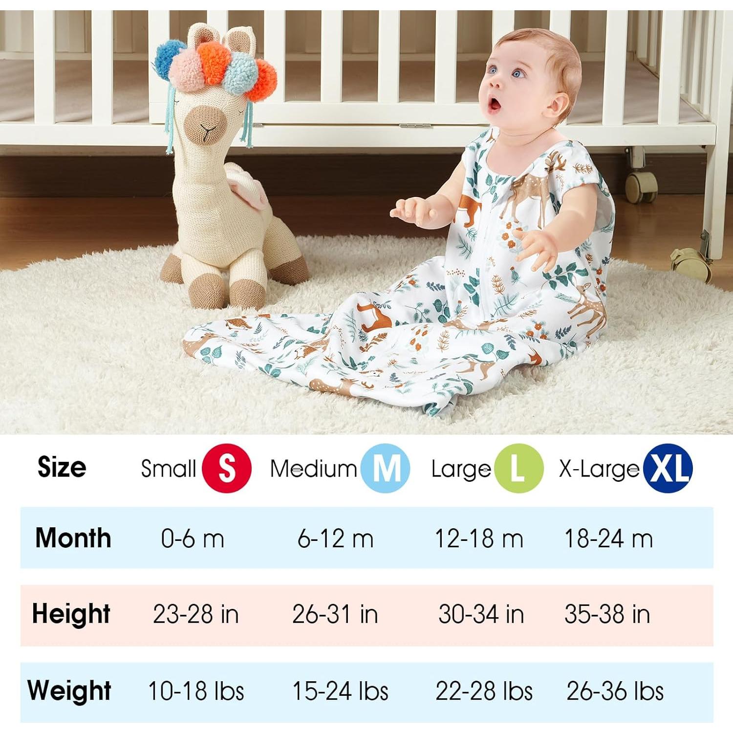 Sacos de Dormir Microforro David's Kids 0-6 Meses Bosque