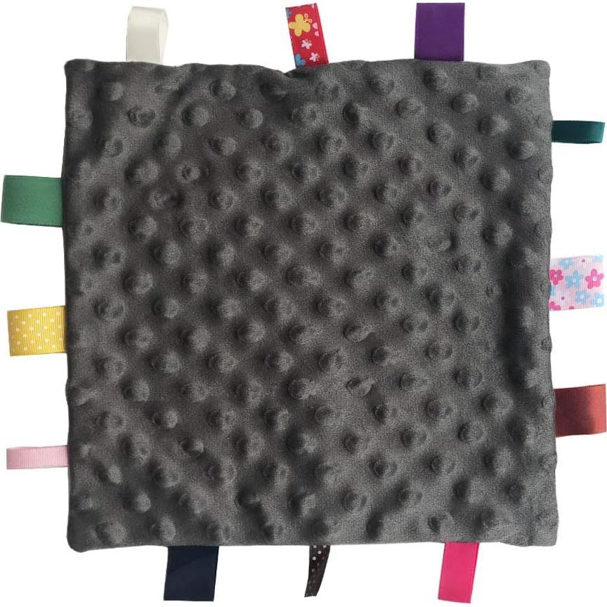Manta de Seguridad para Bebé Yufiova Gris con Etiquetas Coloridas