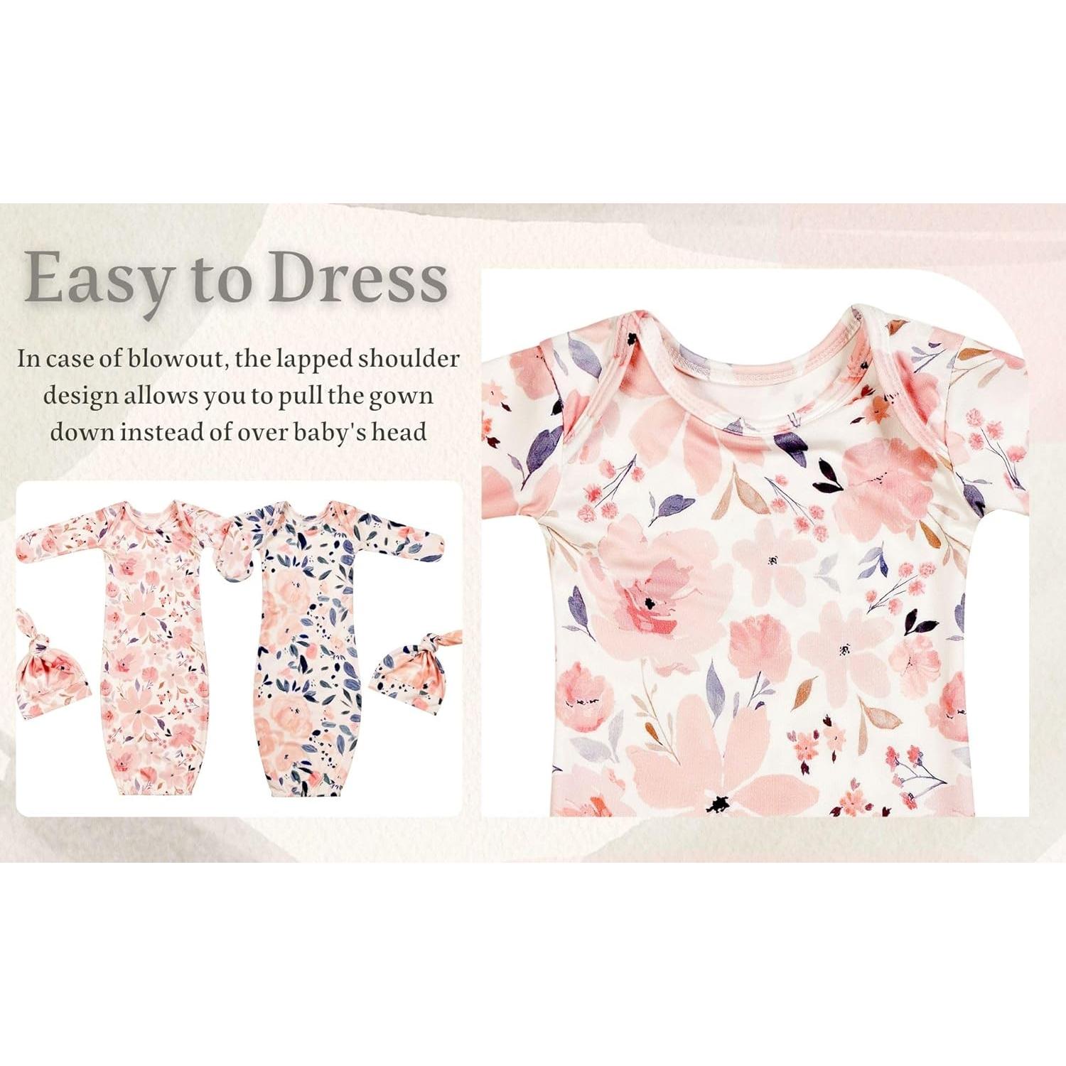 Vestido de Dormir para Bebé Giggle Angel 0-3 Meses Rosa