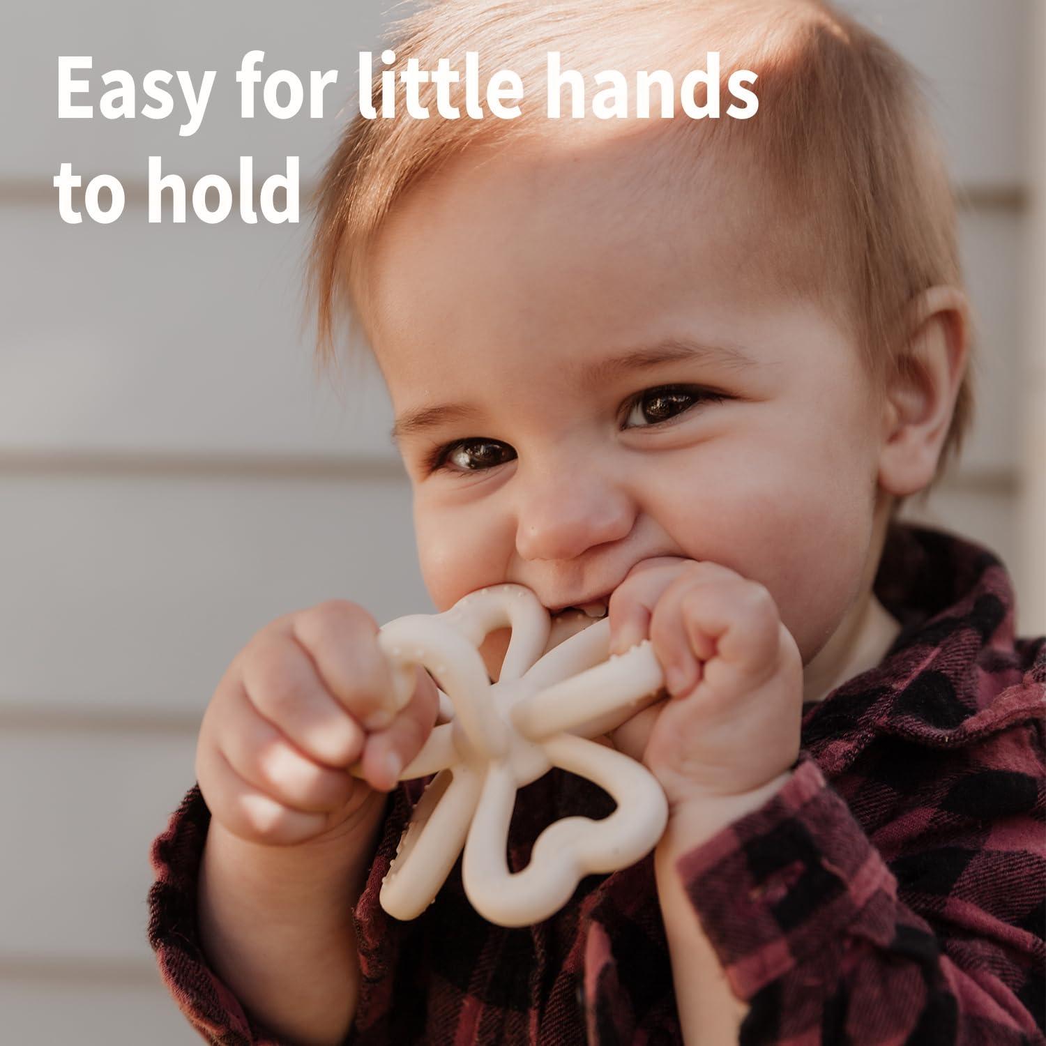 Mordedor de Silicona Haakaa en Forma de Trébol - Bebés 0-12 Meses