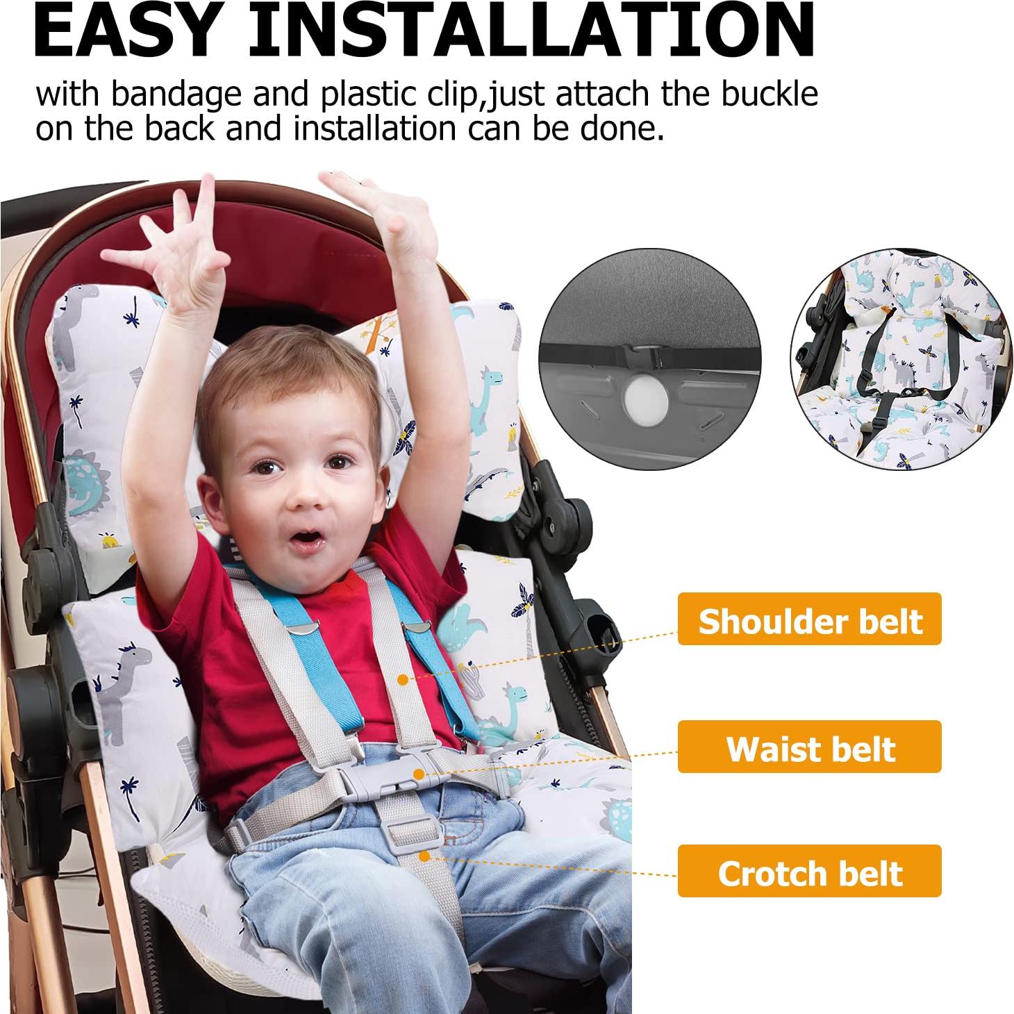 Funda de Asiento Universal para Cochecito de Bebé LJ-Bear - Algodón y Malla 3D