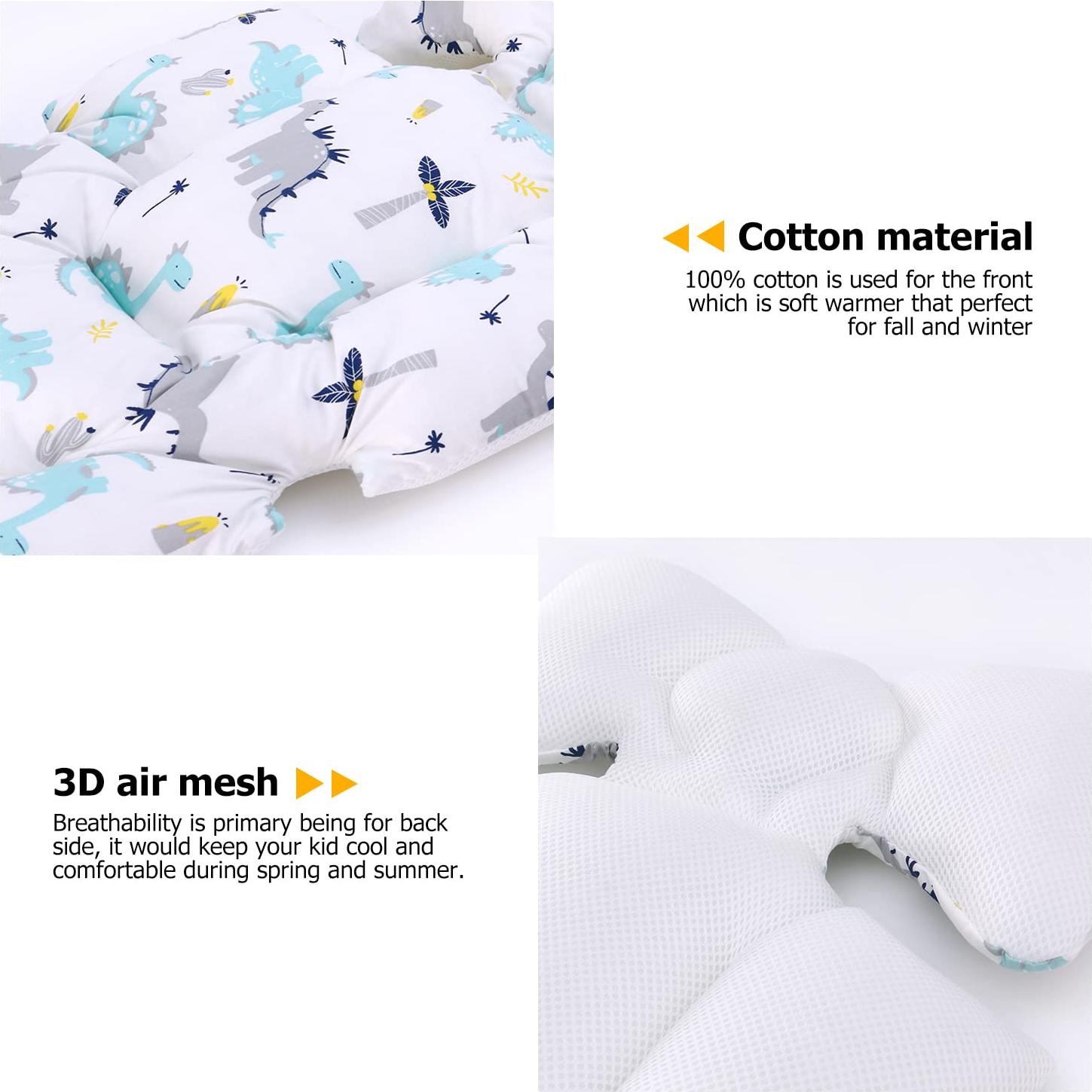 Funda de Asiento Universal para Cochecito de Bebé LJ-Bear - Algodón y Malla 3D